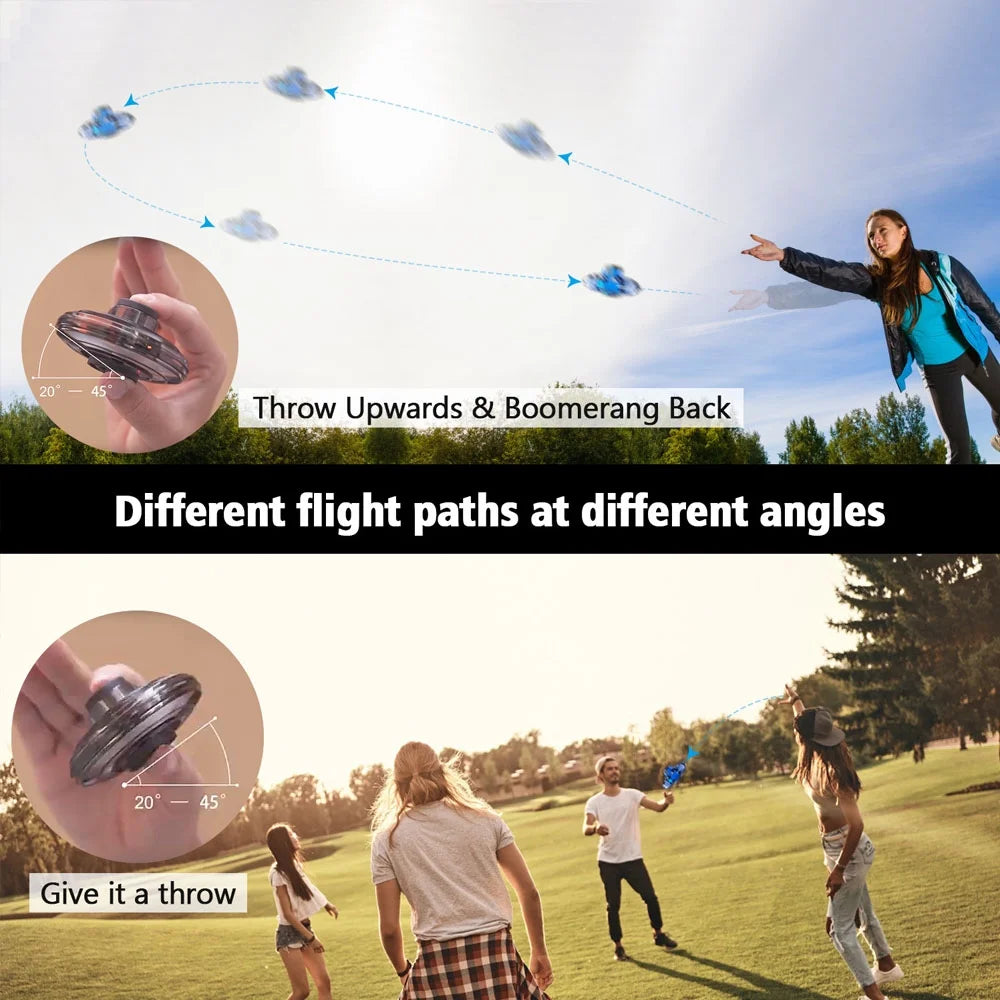 Flying Spinner,Mini Drones for Kids,Flying Orb Ball Hand Controlled,Ufo Magic Ball Toy for Adult and Kids (Blue)