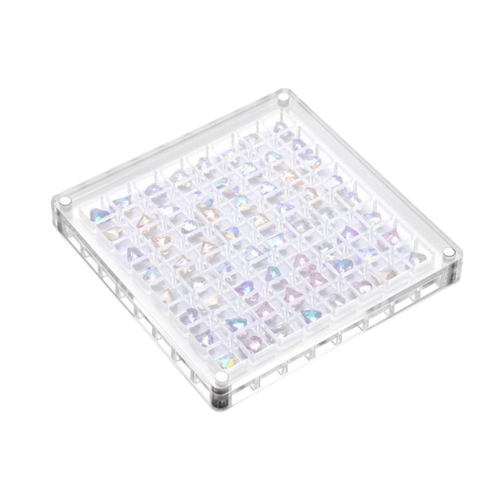 Acrylic Magnetic Seashell Display Box, Clear Gemstones Beads Storage Display Box