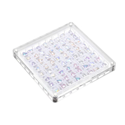 Acrylic Magnetic Seashell Display Box, Clear Gemstones Beads Storage Display Box
