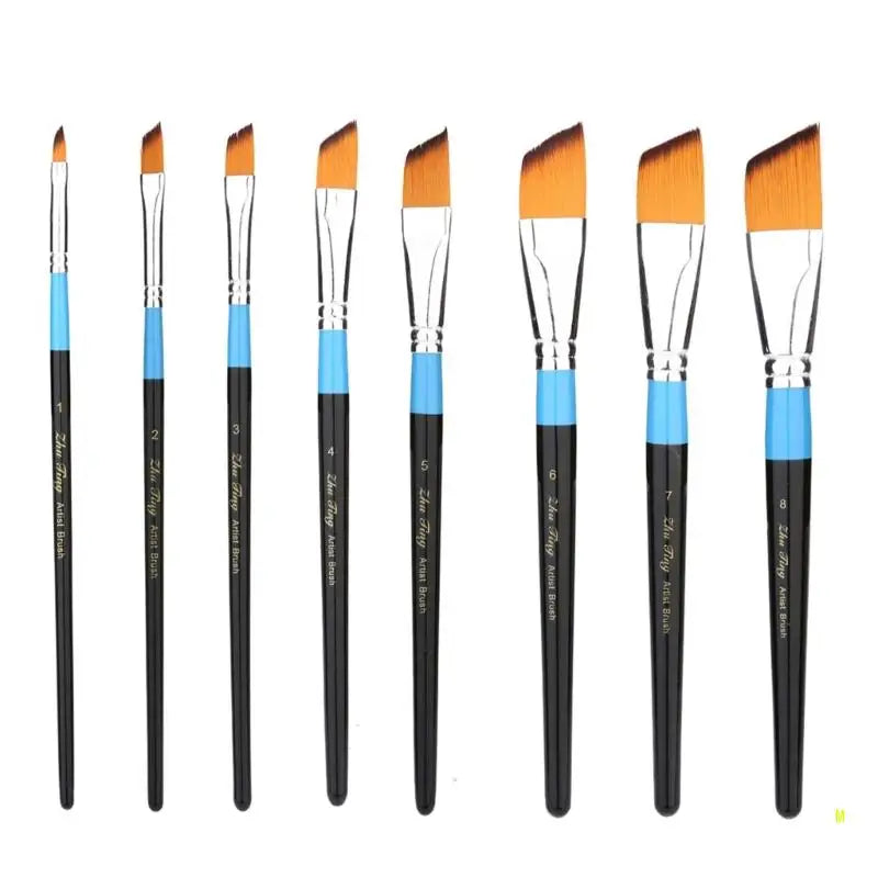 Hand Painted Brush Nylon Hair Artist Paintbrush Acrylic Art Paint Brush, Fine Tip Paint Brush for Watercolor Paint Brush F19E