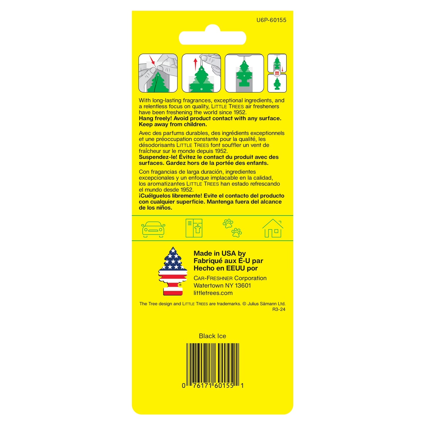 Air Freshener Black Ice Fragrance 6-Pack