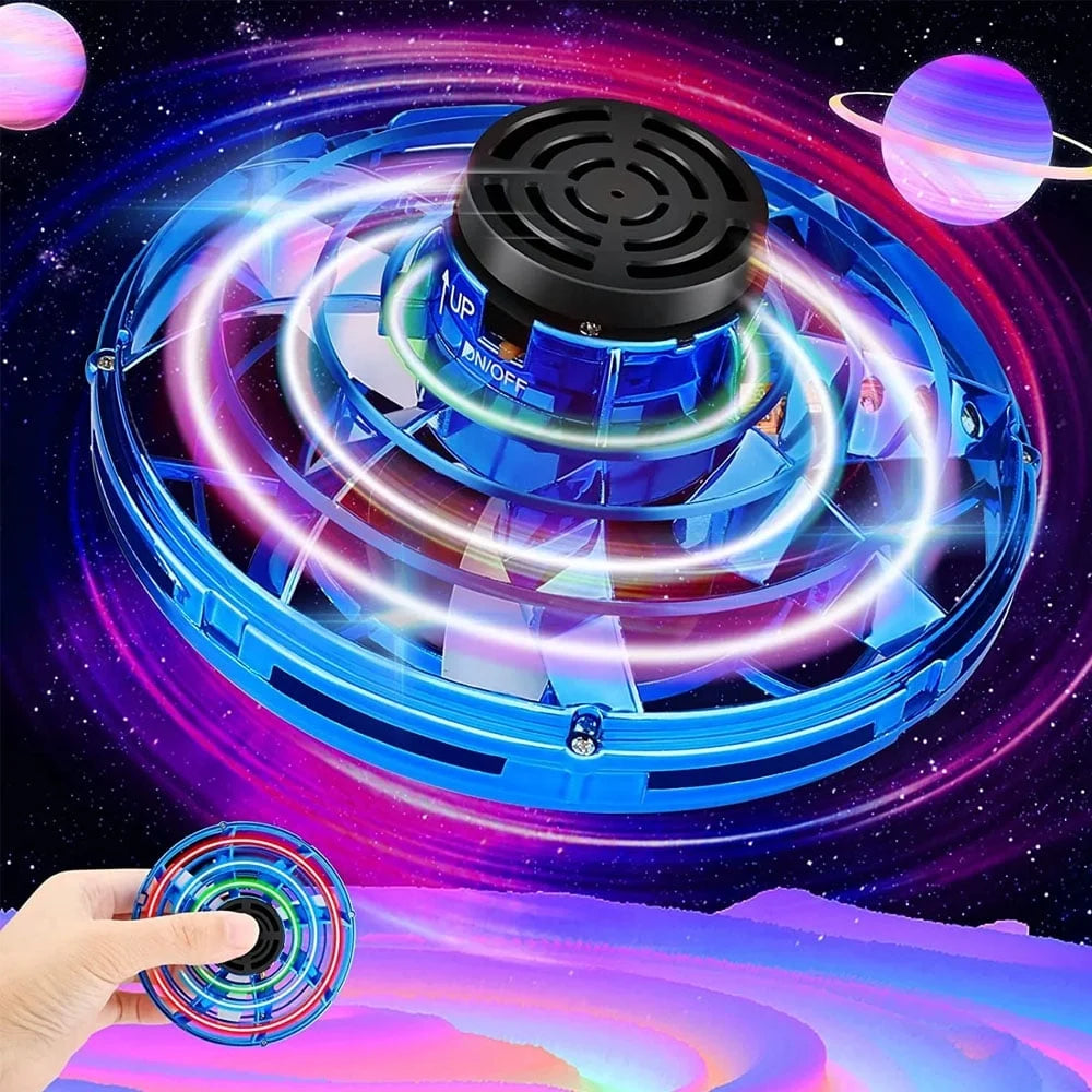 Flying Spinner,Mini Drones for Kids,Flying Orb Ball Hand Controlled,Ufo Magic Ball Toy for Adult and Kids (Blue)