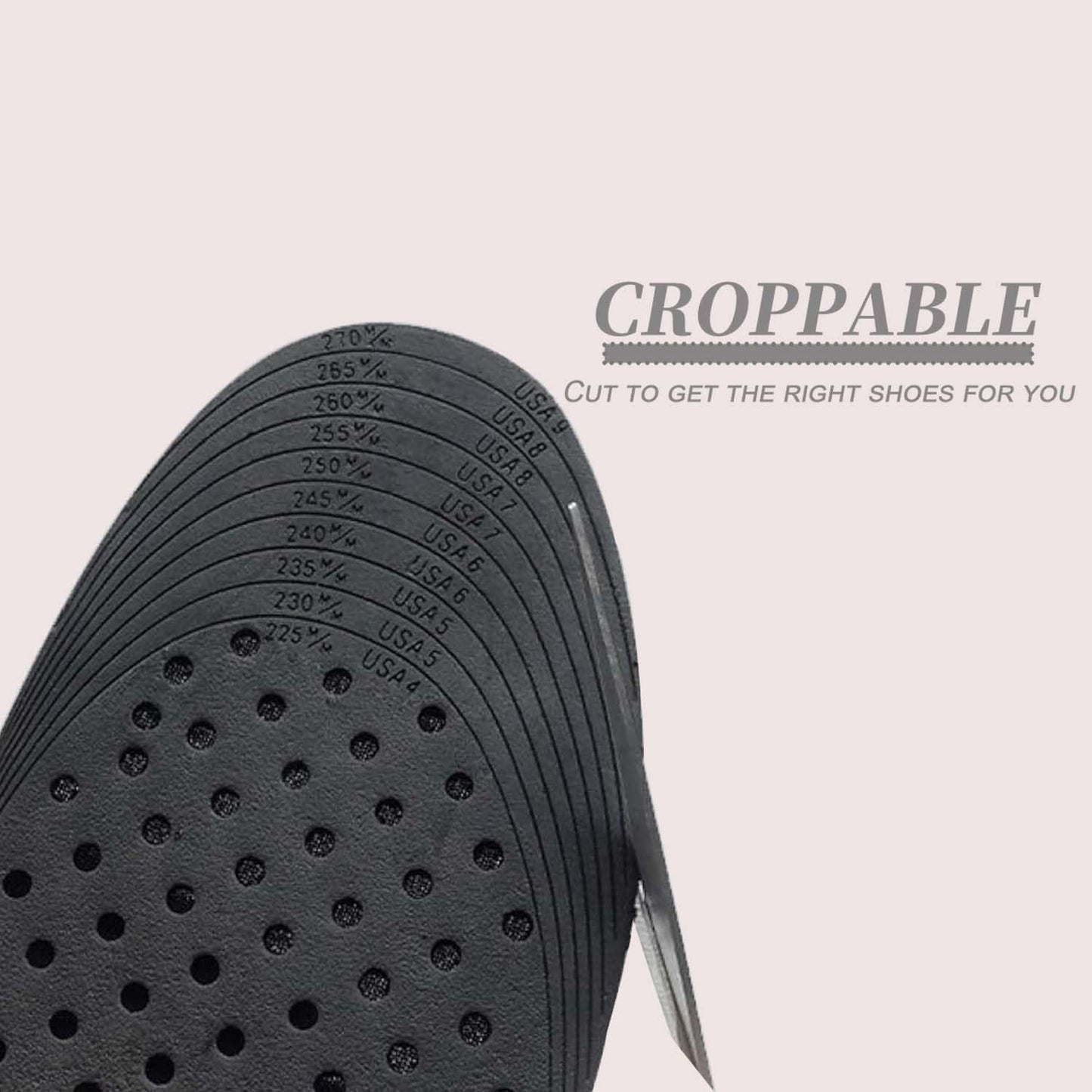 Height Increasing Insole with Air Cushion, Adjustable 1.2" to 3.5" Lift