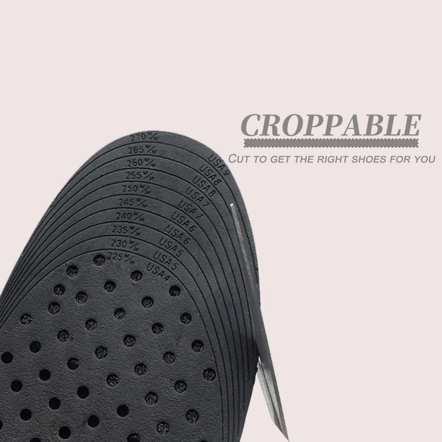 Height Increasing Insole with Air Cushion, Adjustable 1.2" to 3.5" Lift