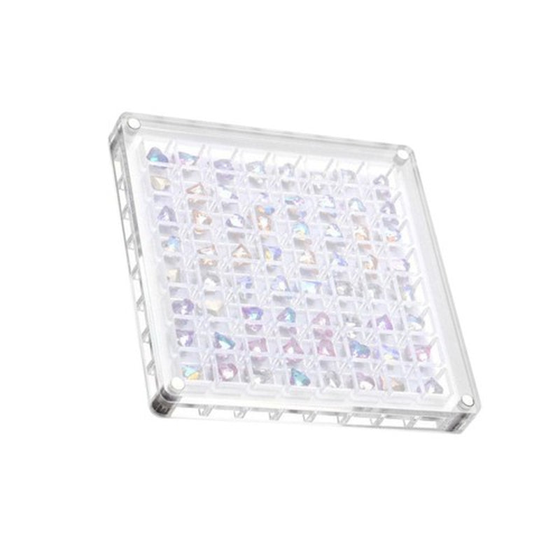Acrylic Magnetic Seashell Display Box, Clear Gemstones Beads Storage Display Box