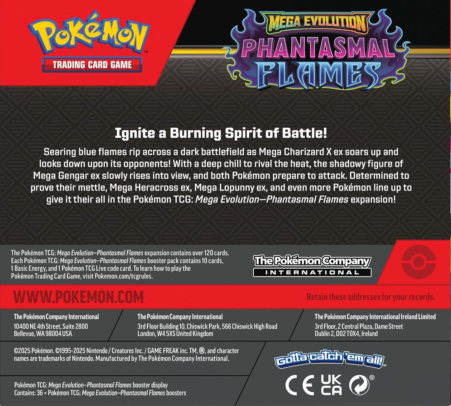 Pokemon TCG: Mega Evolutions Phantasmal Flames Booster Display Box