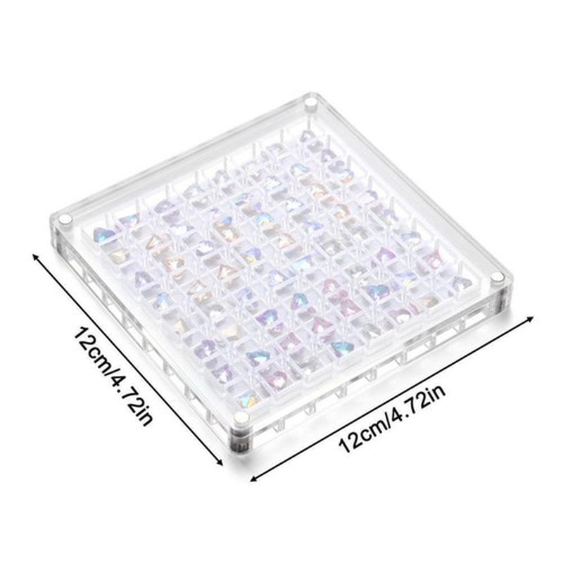 Acrylic Magnetic Seashell Display Box, Clear Gemstones Beads Storage Display Box