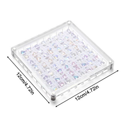 Acrylic Magnetic Seashell Display Box, Clear Gemstones Beads Storage Display Box